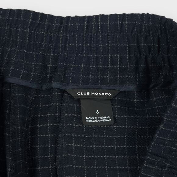 Club Monaco Window Pane Plaid Wool Blend Pull-on Pant Size 6 - Picture 3 of 7